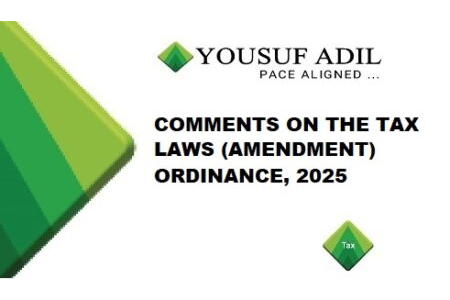 COMMENTS ON THE TAX  LAWS (AMENDMENT) ORDINANCE, 2025