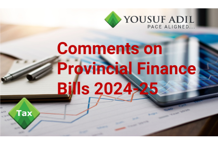 Comments on Provincial Finance Bills 2024-25